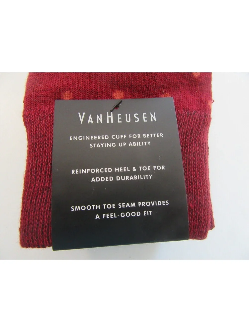 Van Heusen Premium Crew Dress Socks Red Polka Dot / Assorted 4 Pack NWT